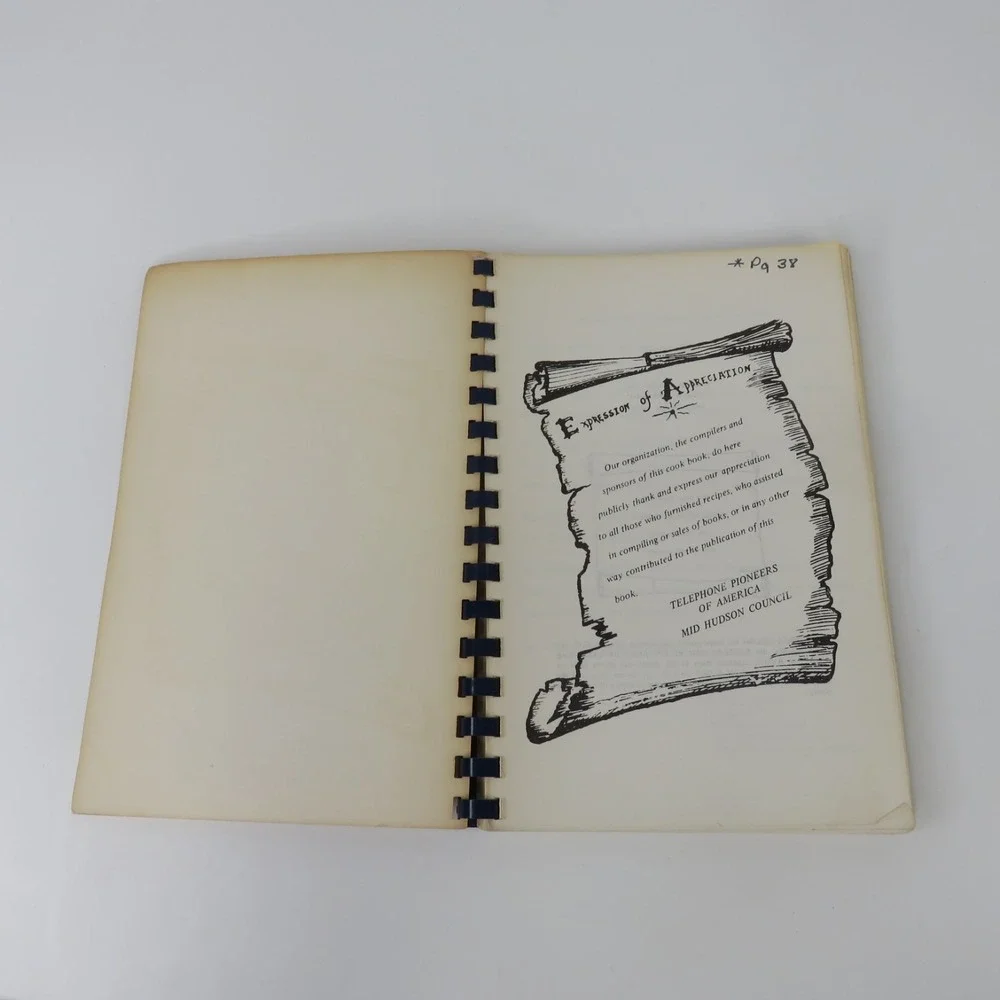 Pioneer Palate Pleasers Cookbook 1978 Mid-Hudson Council Telephone Pioneers